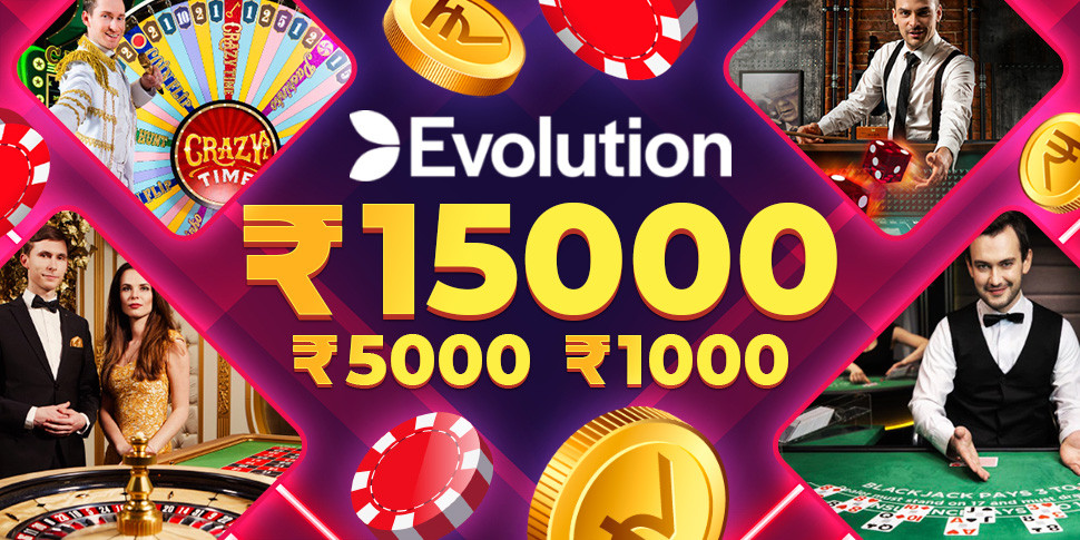 1000/5000/15000 INR in Evolution Games